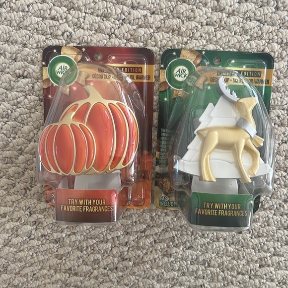 Air Wick Bundle Limited Edition Pumpkins and Reindeer Scented Oil Warmers - New - Picture 6 of 16